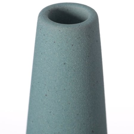Uniquewise 8 Inch Contemporary Ceramic Cone Shape Table Vase Modern Pastel Colored Flower Holder, Green QI004359.GN